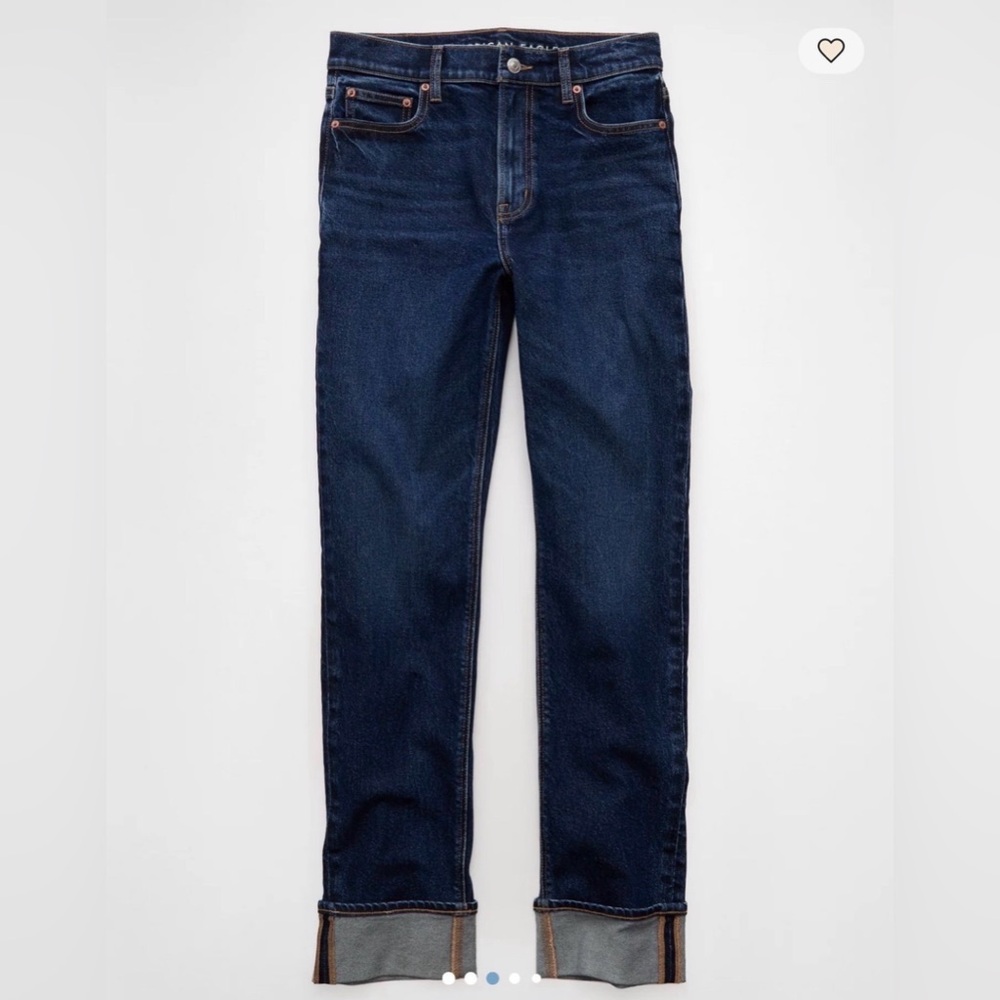 American Eagle Super High Waisted Straight Jeans